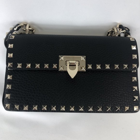 Valentino Garavani Rockstud Shoulder Bag in Black - Picture 6 of 15